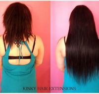 Kinky Hair Extensions - Adelaide Hairdresser